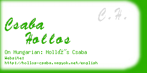 csaba hollos business card